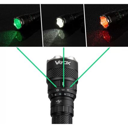 LED RGBW Stmívatelná nabíjecí svítilna LED/15W/5V IP66 1500 lm 2000 mAh