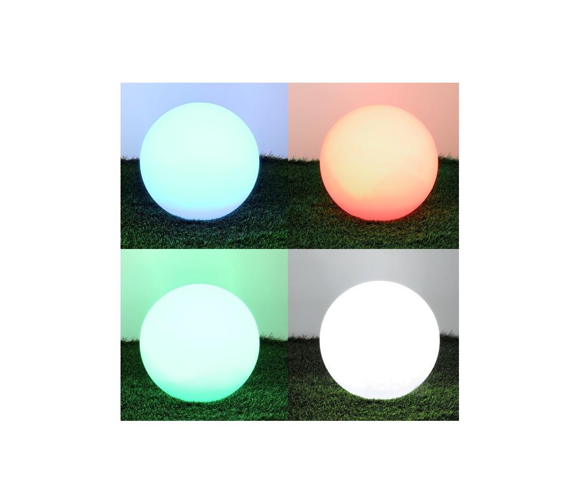 LED RGBW Stmívatelná solární lampa LED/5W/3,7V 3000K IP54 pr. 40 cm 3697 Bílá – Alasans