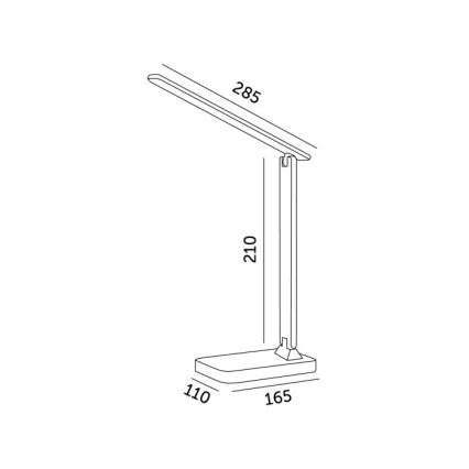 LED RGBW Stmívatelná stolní lampa NOBLITE LED/7W/5V 3000/4000/6500K černá