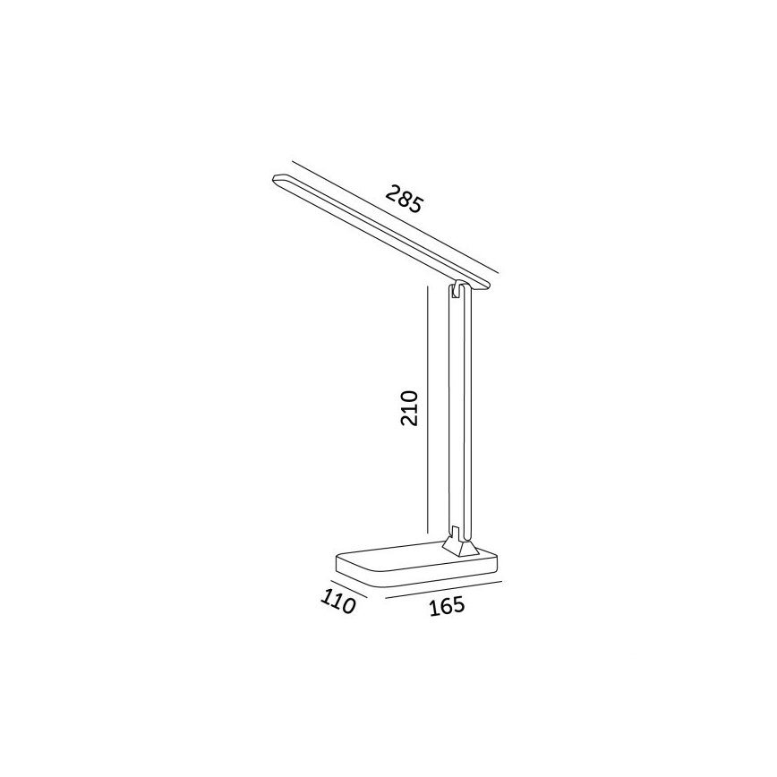 LED RGBW Stmívatelná stolní lampa NOBLITE LED/7W/5V 3000/4000/6500K černá