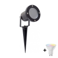 LED RGBW Stmívatelná venkovní lampa BLAKE 1xGU10/4,8W/230V IP65 + dálkové ovládání