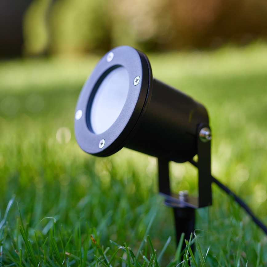 LED RGBW Stmívatelná venkovní lampa BLAKE 1xGU10/4,8W/230V IP65 + dálkové ovládání