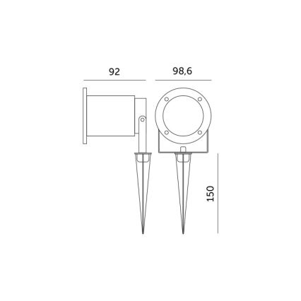 LED RGBW Stmívatelná venkovní lampa BLAKE 1xGU10/4,8W/230V IP65 + dálkové ovládání