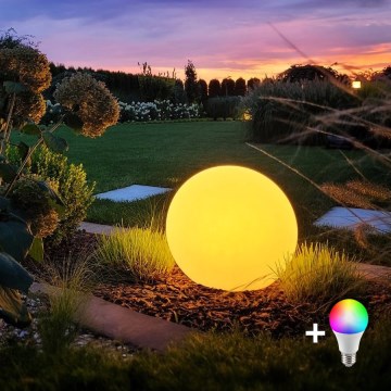 LED RGBW Stmívatelná venkovní lampa GLOBO 1xE27/12W/230V 2700-6500K pr. 40 cm IP44 Wi-Fi