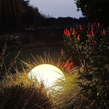 LED RGBW Stmívatelná venkovní lampa GLOBO 1xE27/9W/230V 2700-6500K pr. 30 cm IP44 Wi-Fi