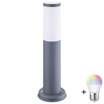 LED RGBW Stmívatelná venkovní lampa OSLO 1xE27/6,5W/230V 2700-6500K Wi-Fi 45 cm IP44 antracit