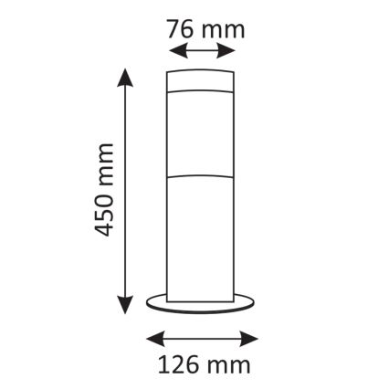 LED RGBW Stmívatelná venkovní lampa OSLO 1xE27/6,5W/230V 2700-6500K Wi-Fi 45 cm IP44 antracit