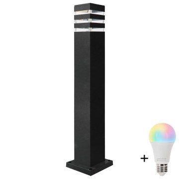 LED RGBW Stmívatelná venkovní lampa TEKSAS 1xE27/12W/230V 2700-6500K 74 cm IP44 antracit