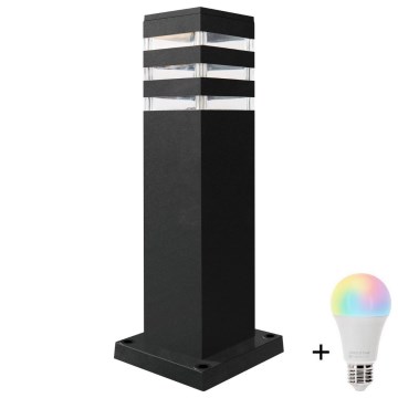LED RGBW Stmívatelná venkovní lampa TEKSAS 1xE27/12W/230V 2700-6500K Wi-Fi 44 cm IP44 antracit