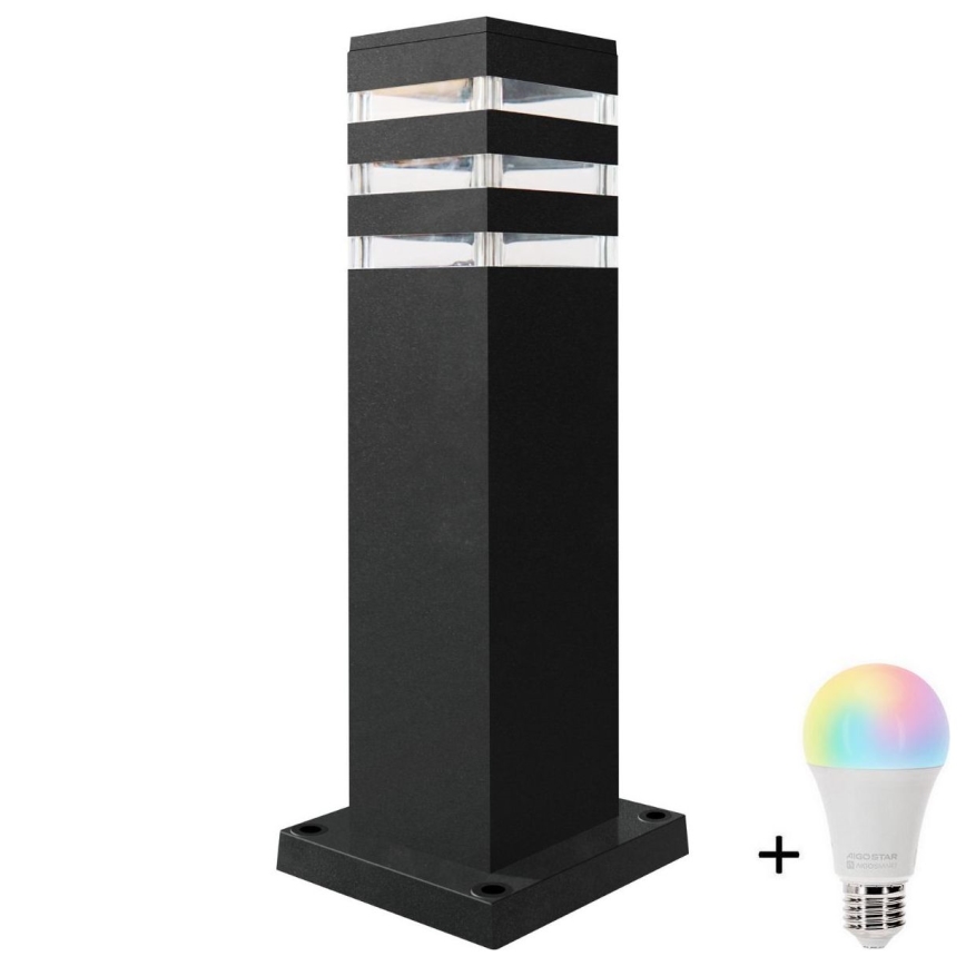 LED RGBW Stmívatelná venkovní lampa TEKSAS 1xE27/12W/230V 2700-6500K Wi-Fi 44 cm IP44 antracit
