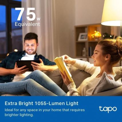 LED RGBW Stmívatelná žárovka MATTER A60 E27/8,6W/230V 2500-6500K Wi-Fi - TP-Link