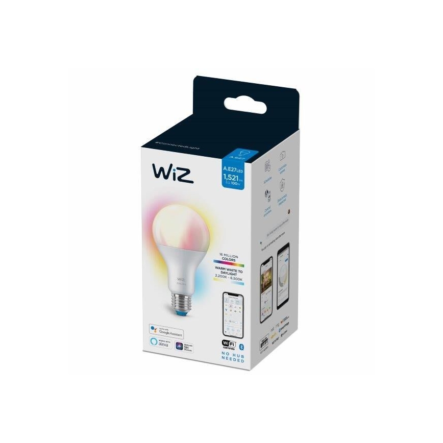 LED RGBW Stmívatelná žárovka A67 E27/13W/230V 2200-6500K CRI 90 Wi-Fi -WiZ