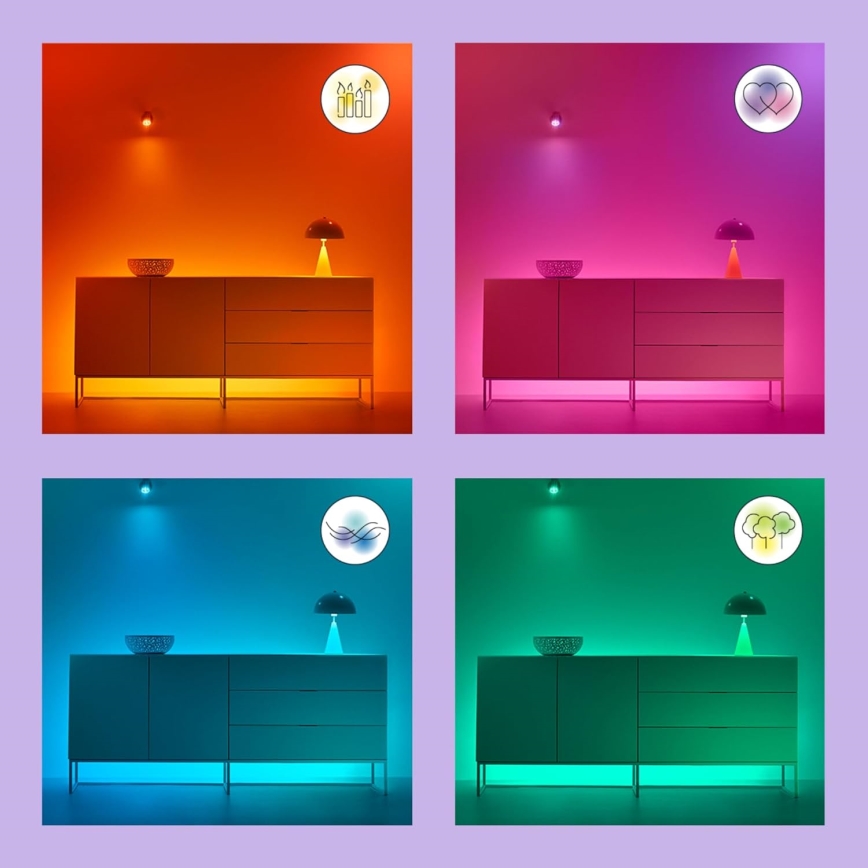 LED RGBW Stmívatelná žárovka A80 E27/18,5W/230V 2200-6500K CRI 90 Wi-Fi - WiZ