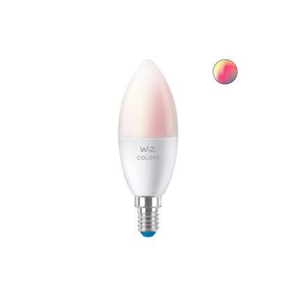 LED RGBW Stmívatelná žárovka C37 E14/4,9W/230V 2200-6500K CRI 90 Wi-Fi -WiZ