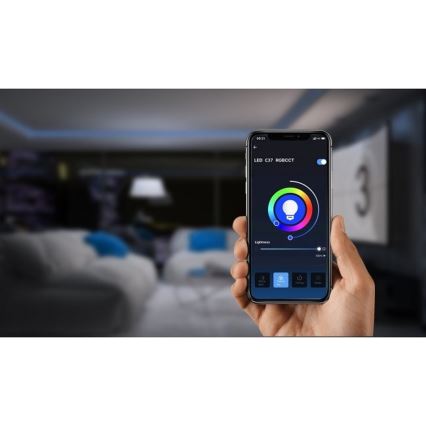 LED RGBW Stmívatelná žárovka C37 E14/7W/230V 3000-6500K Wi-Fi - Aigostar