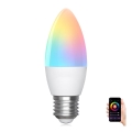 LED RGBW Stmívatelná žárovka C37 E27/6,5W/230V 2700-6500K Wi-Fi - Aigostar