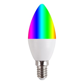 LED RGBW Stmívatelná žárovka E14/5,5W/230V 3000-6500K Wi-Fi