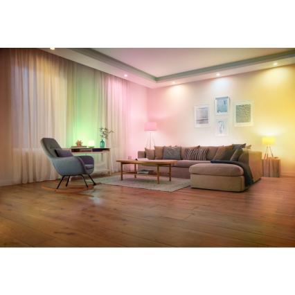 LED RGBW Stmívatelná žárovka E27/8,5W/230V 2200-6500K CRI 90 Wi-Fi + dálkové ovládání - Reality