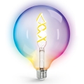 LED RGBW Stmívatelná žárovka FILAMENT MESH Smart G125 E27/4,9W/230V 2700K - Aigostar