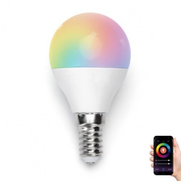 LED RGBW Stmívatelná žárovka G45 E14/7W/230V 3000-6500K Wi-Fi - Aigostar