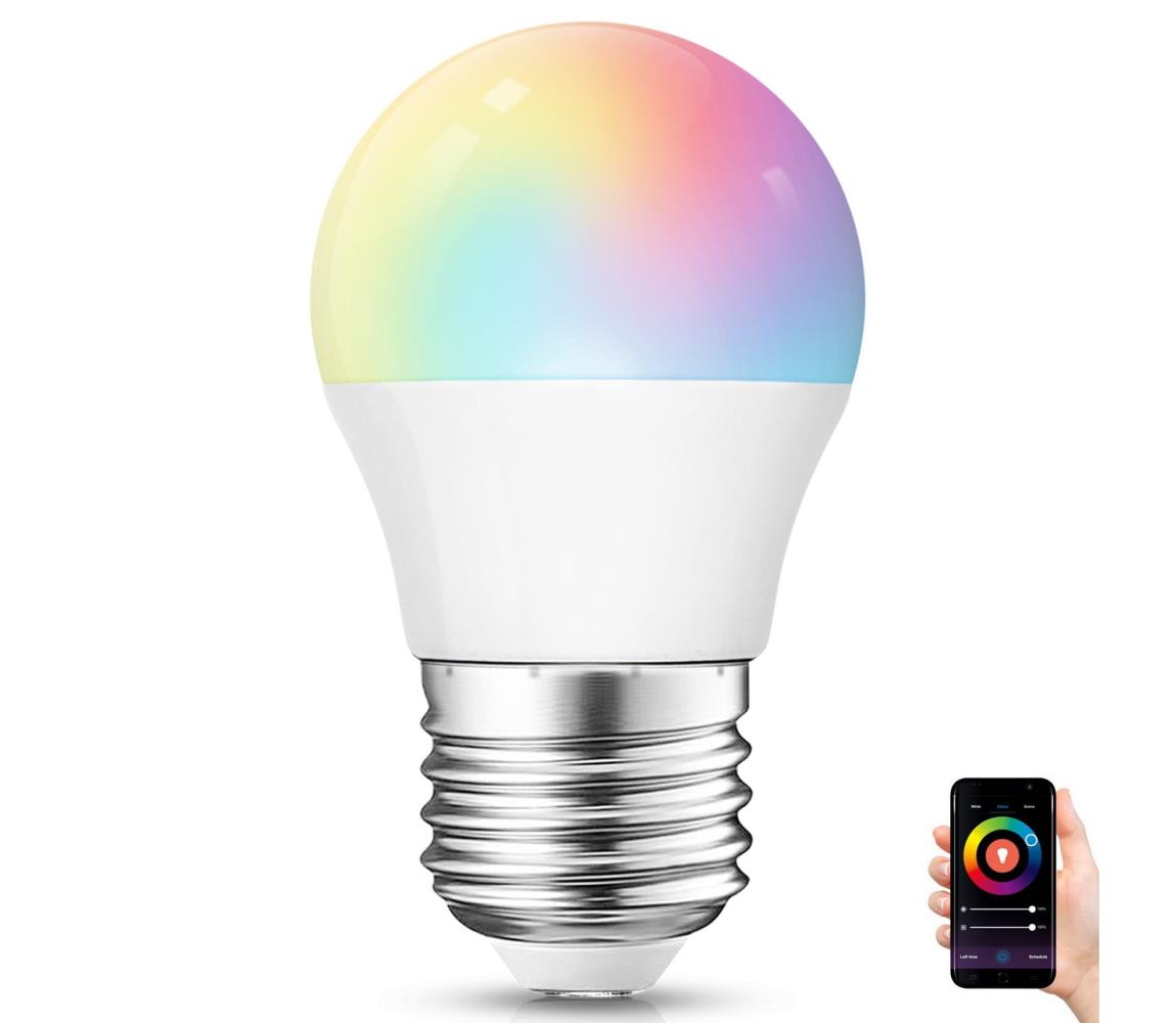  B.V. LED RGBW Stmívatelná žárovka G45 E27/4W/230V 2700-6500K Wi-Fi -  