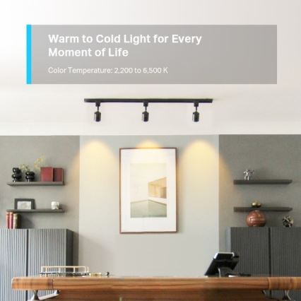 LED RGBW Stmívatelná žárovka GU10/3,7W/230V 2200-6500K Wi-Fi - TP-Link