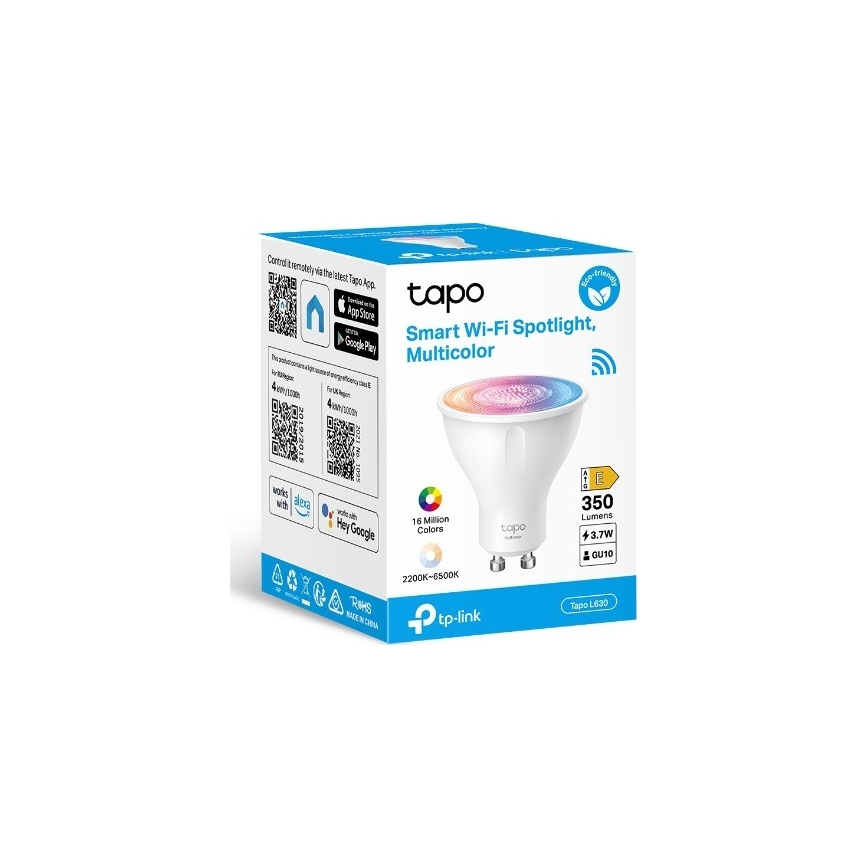 LED RGBW Stmívatelná žárovka GU10/3,7W/230V 2200-6500K Wi-Fi - TP-Link