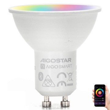 LED RGBW Stmívatelná žárovka GU10/4,9W/230V 2700-6500K - Aigostar