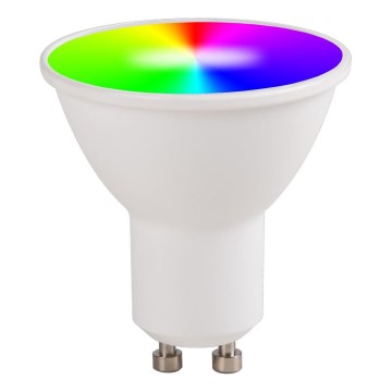 LED RGBW Stmívatelná žárovka GU10/5,5W/230V 3000-6500K Wi-Fi Tuya