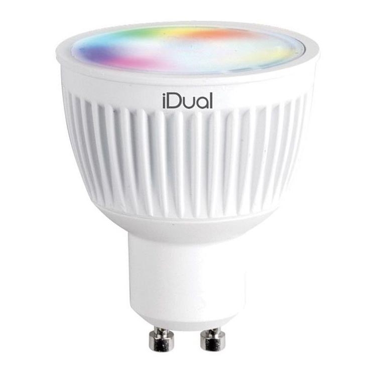 LED RGBW Stmívatelná žárovka iDual GU10/7W/230V 2200-6500K
