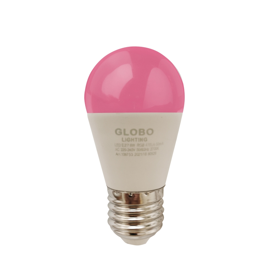 LED RGBW Stmívatelná žárovka E27/6W/230V 3000K + dálkové ovládání - Globo