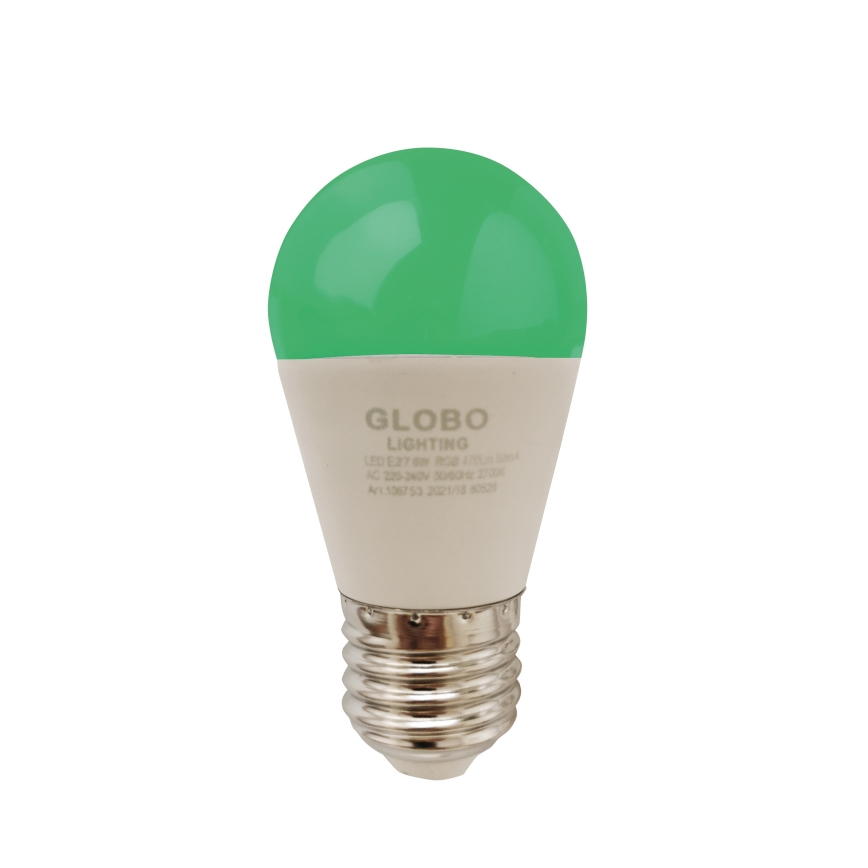 LED RGBW Stmívatelná žárovka E27/6W/230V 3000K + dálkové ovládání - Globo