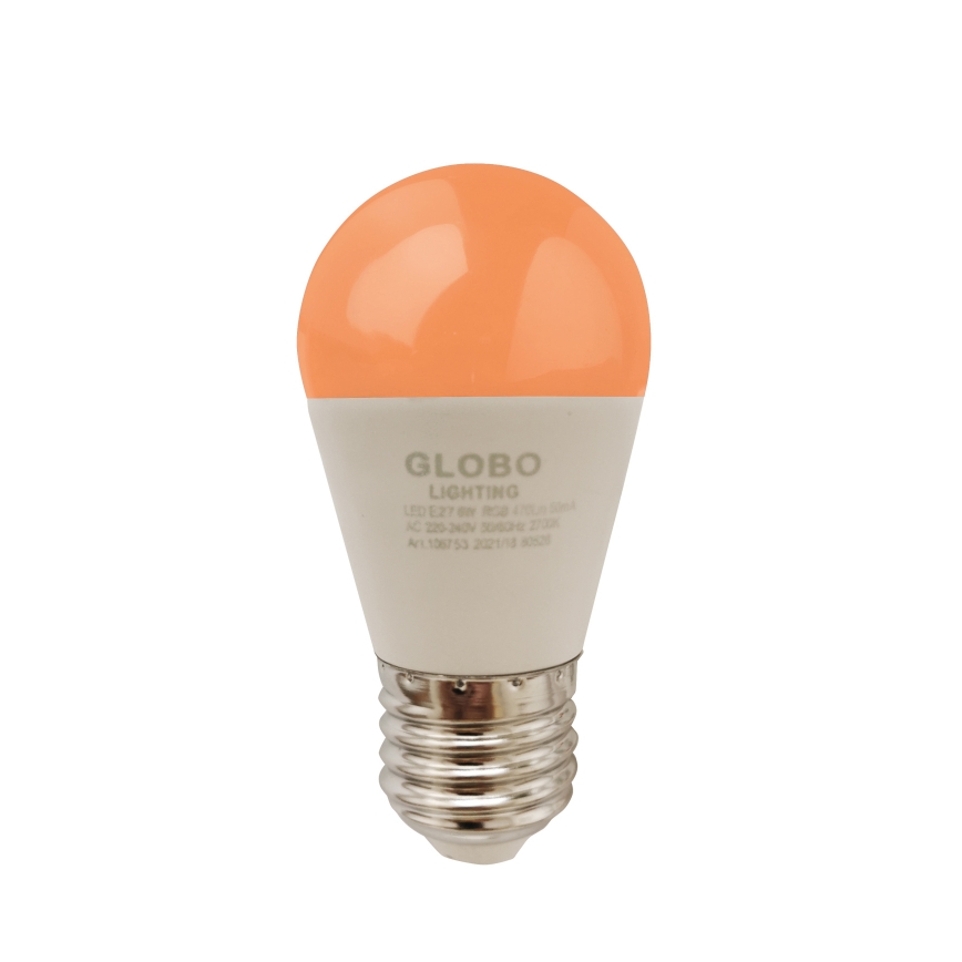 LED RGBW Stmívatelná žárovka E27/6W/230V 3000K + dálkové ovládání - Globo