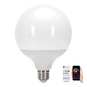 LED RGBW Stmívatelná žárovka MESH G120 E27/18W/230V 6500K + dálkové ovládání - Aigostar