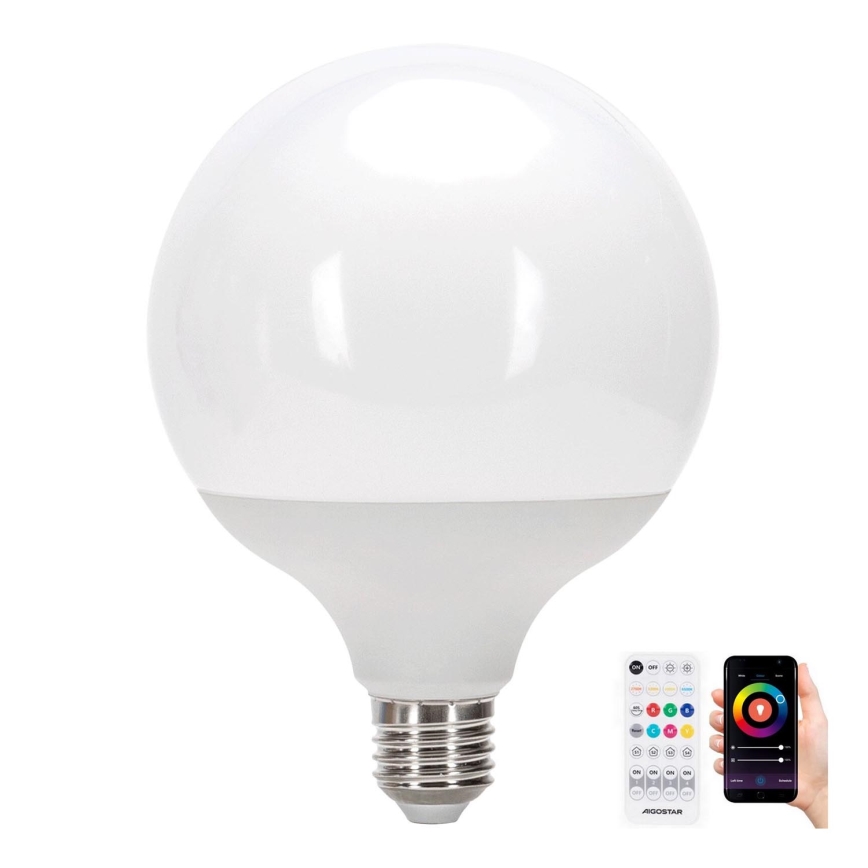 LED RGBW Stmívatelná žárovka MESH G120 E27/18W/230V 6500K + dálkové ovládání - Aigostar