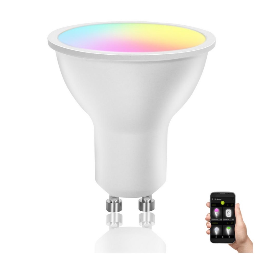 LED RGBW Stmívatelná žárovka MESH Smart GU10/6,5W/230V 2700-6500K - Aigostar