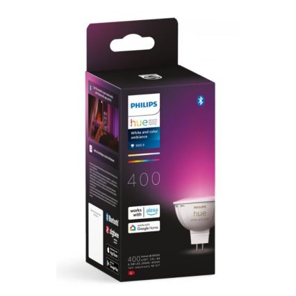 LED RGBW Stmívatelná žárovka Philips Hue White And Color Ambiance GU5,3/MR16/6,3W/12V 2000-6500K