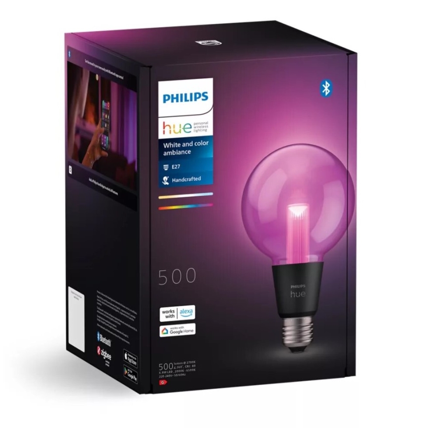 LED RGBW Stmívatelná žárovka Philips Hue White And Color Ambiance E27/6,8W/230V 2000-6500K