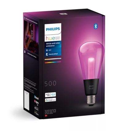 LED RGBW Stmívatelná žárovka Philips Hue White And Color Ambiance E27/6,8W/230V 2000-6500K