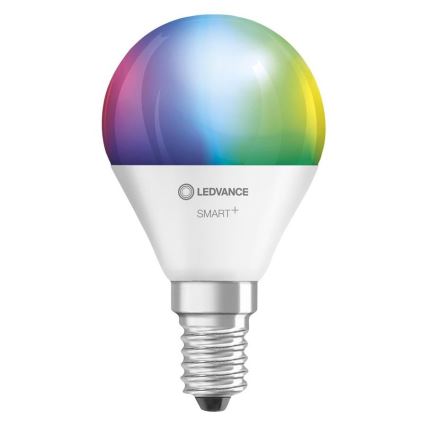 LED RGBW Stmívatelná žárovka SMART+ E14/5W/230V 2700K-6500K Wi-Fi - Ledvance