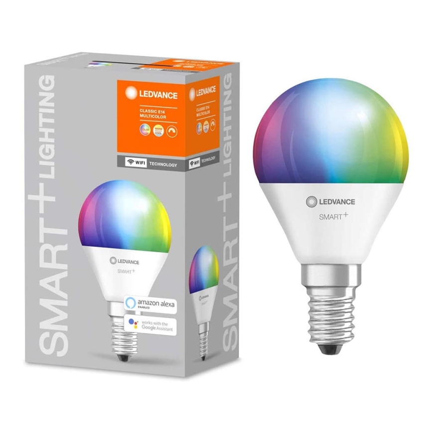 LED RGBW Stmívatelná žárovka SMART+ E14/5W/230V 2700K-6500K Wi-Fi - Ledvance