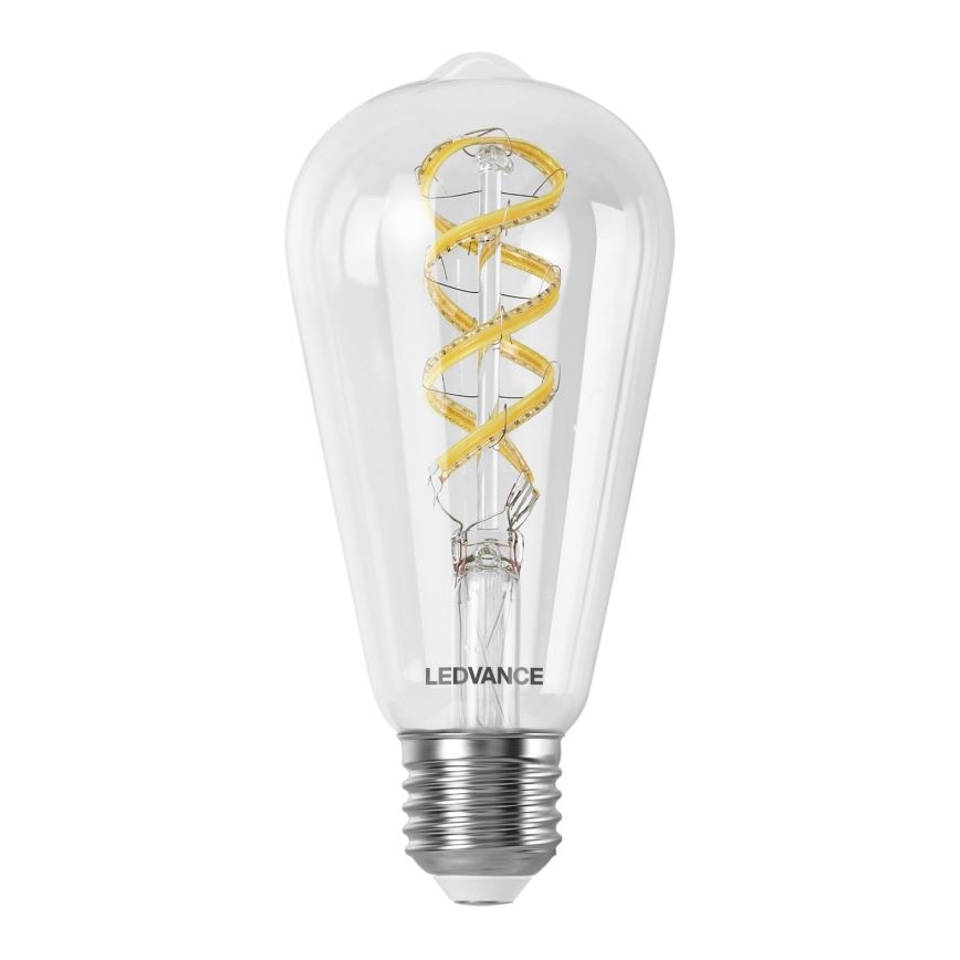 LED RGBW Stmívatelná žárovka SMART+ FILAMENT EDISON ST64 E27/4,8W/230V 2700-6500K Wi-Fi - Ledvance