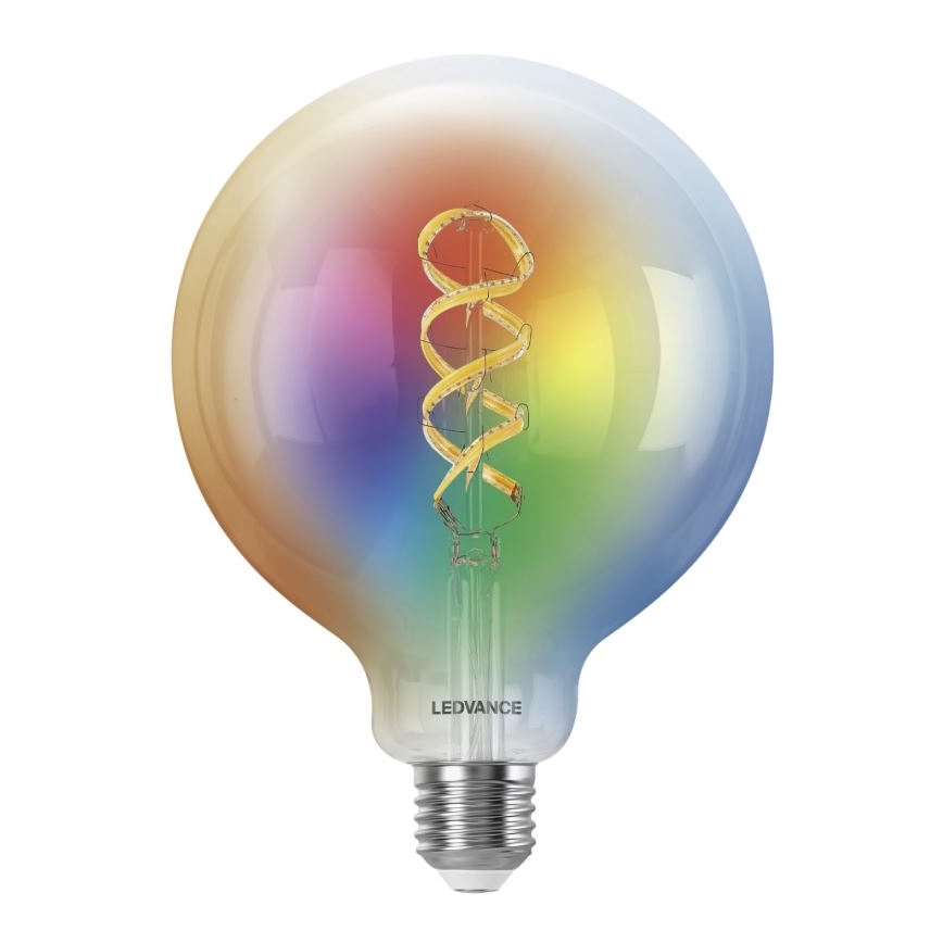 LED RGBW Stmívatelná žárovka SMART+ FILAMENT E27/4,8W/230V 2700-6500K Wi-Fi - Ledvance