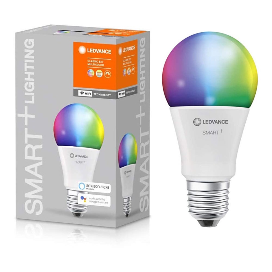 LED RGBW Stmívatelná žárovka SMART+ E27/9,5W/230V 2700K-6500K Wi-Fi - Ledvance