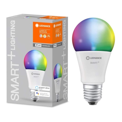 LED RGBW Stmívatelná žárovka SMART+ E27/9W/230V 2700K-6500K Wi-Fi - Ledvance
