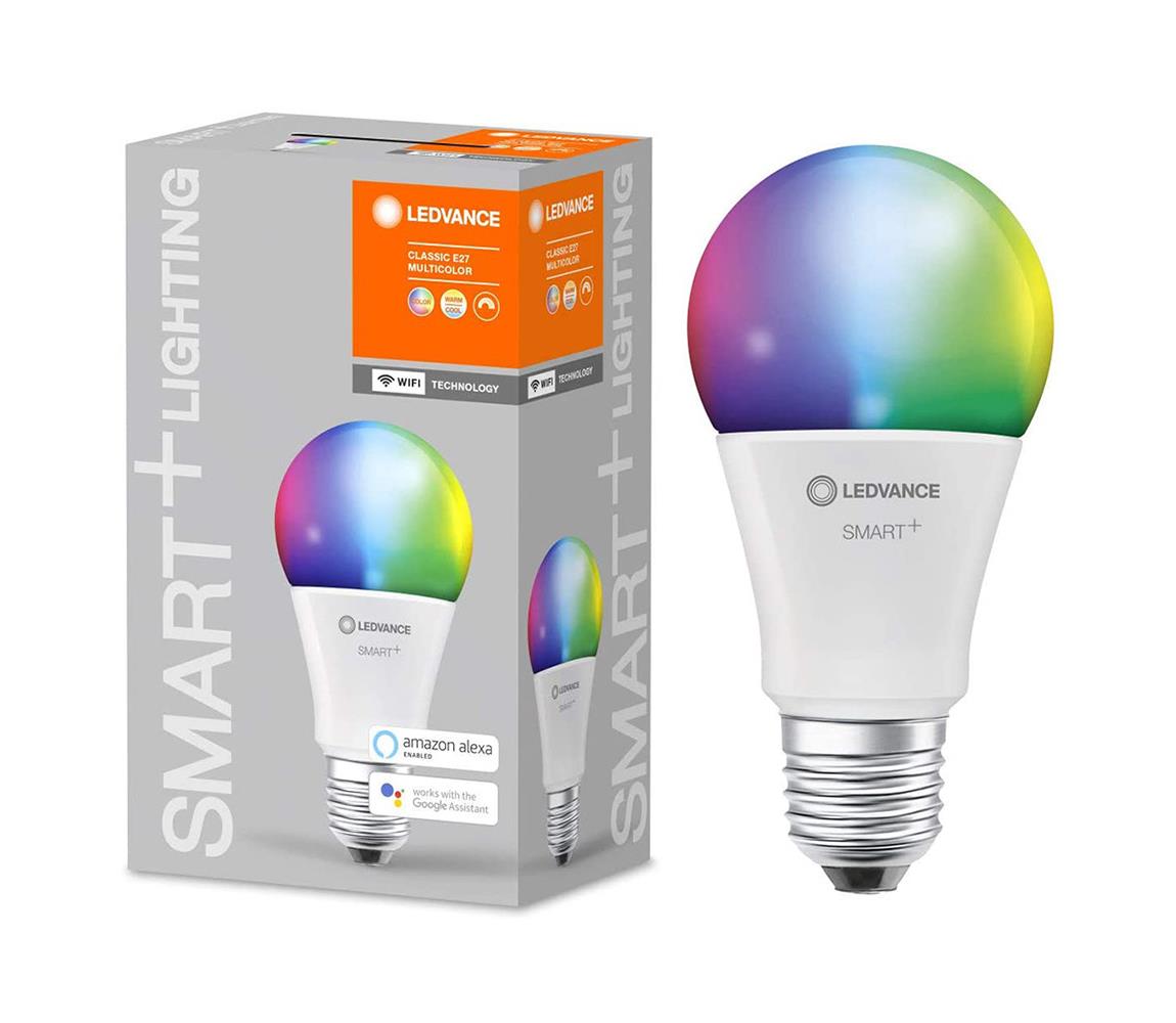 Ledvance LED RGBW Stmívatelná žárovka SMART+ E27/9W/230V 2700K-6500K Wi-Fi - Ledvance P224690A