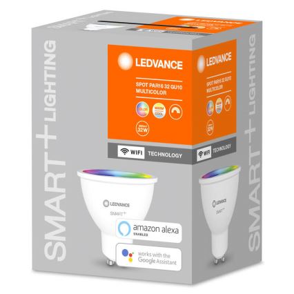 LED RGBW Stmívatelná žárovka SMART+ GU10/5W/230V 2700K-6500K Wi-Fi - Ledvance