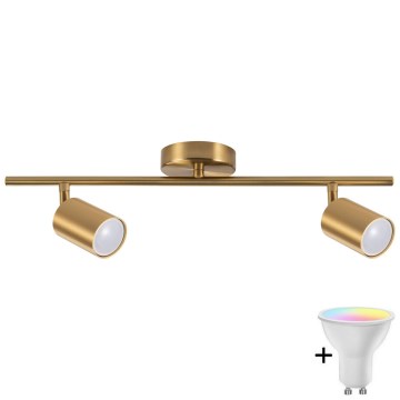LED RGBW Stmívatelné bodové svítidlo GOLDI 2xGU10/6,5W/230V 2700-6500K Wi-Fi zlatá
