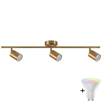 LED RGBW Stmívatelné bodové svítidlo GOLDI 3xGU10/6,5W/230V 2700-6500K Wi-Fi zlatá