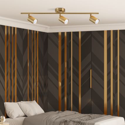 LED RGBW Stmívatelné bodové svítidlo GOLDI 3xGU10/6W/230V 3000K Wi-Fi zlatá